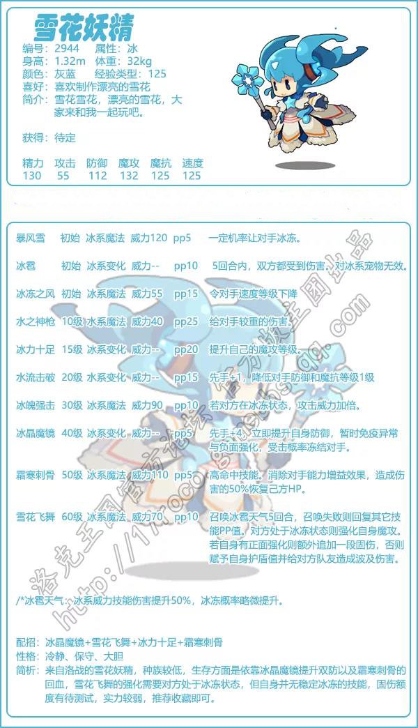 《洛克王國(guó)》雪花妖精技能圖鑒