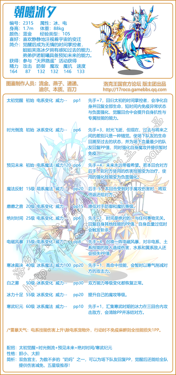 《洛克王國》朝曦冰夕技能圖鑒