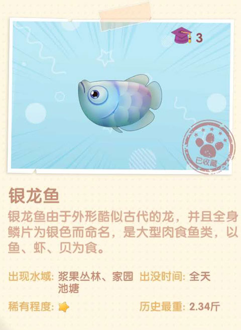 《摩爾莊園手游》銀龍魚圖鑒一覽
