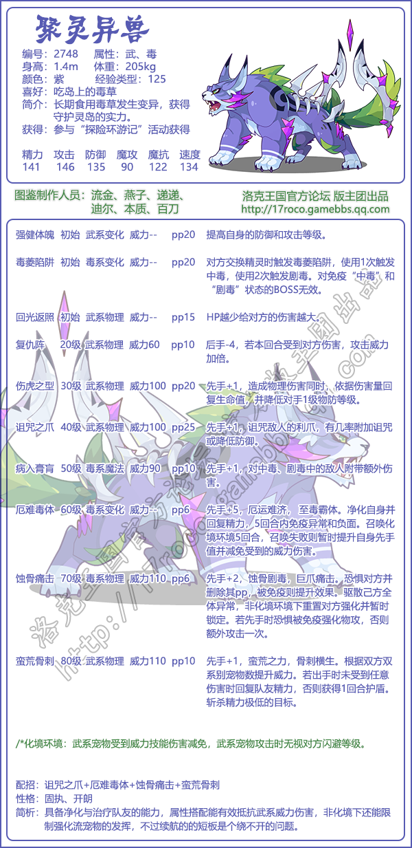 《洛克王國(guó)》聚靈異獸圖鑒