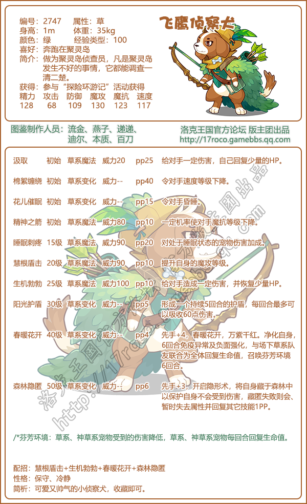 《洛克王國(guó)》飛鷹偵查犬圖鑒
