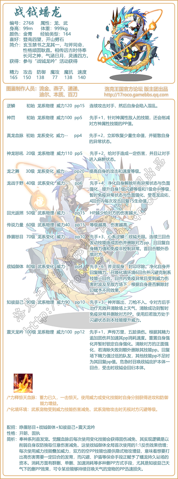 《洛克王國》戰(zhàn)鉞蟠龍圖鑒