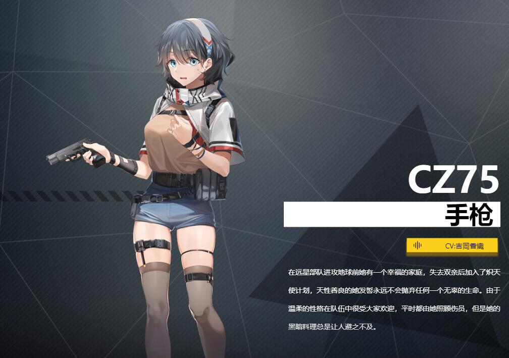 《銀翼計(jì)劃》手槍CZ75角色介紹