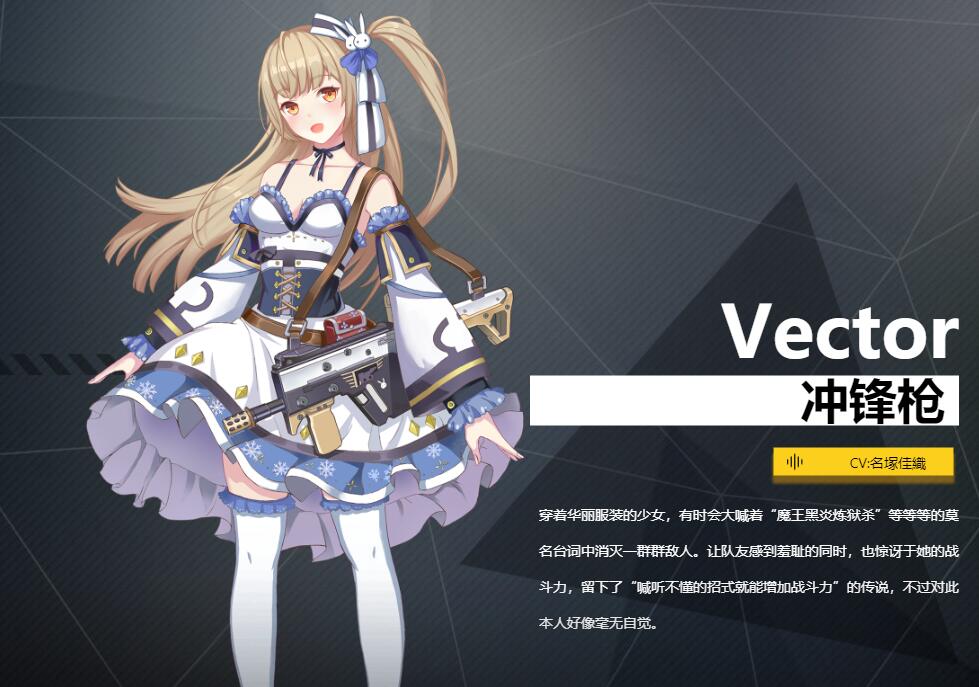 《銀翼計(jì)劃》沖鋒槍Vector角色介紹