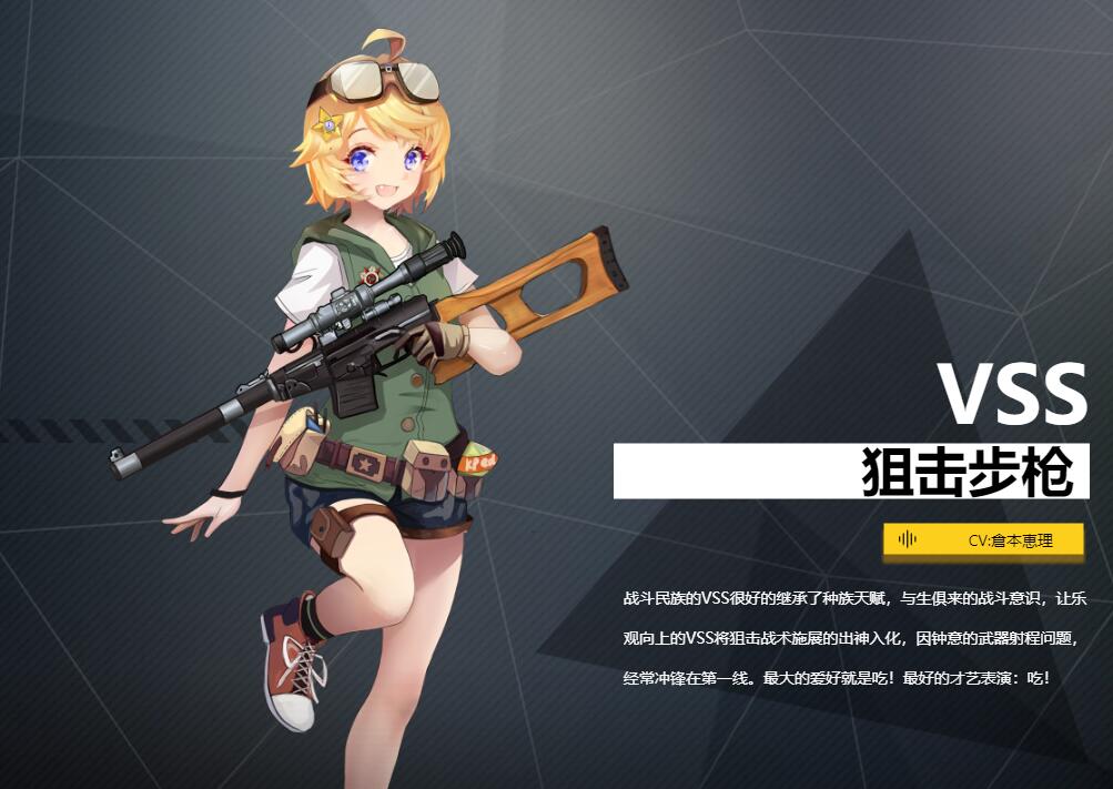 《銀翼計劃》狙擊步槍VSS角色介紹