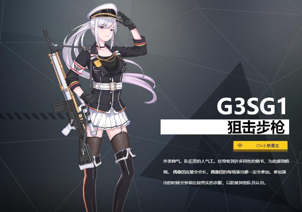 《銀翼計劃》狙擊步槍G3SG1角色介紹