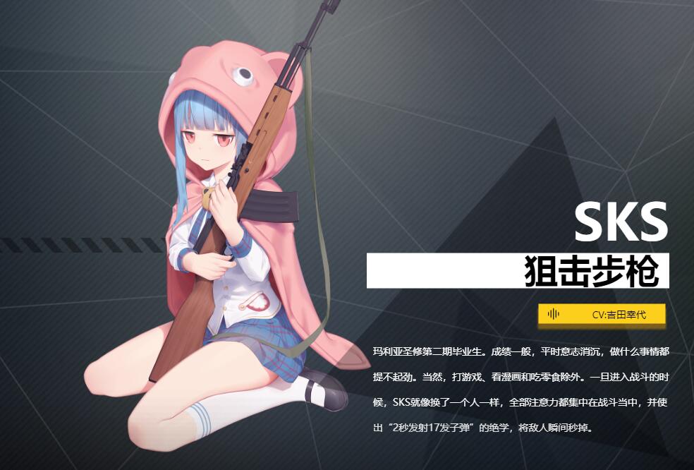 《銀翼計(jì)劃》狙擊步槍SKS角色介紹