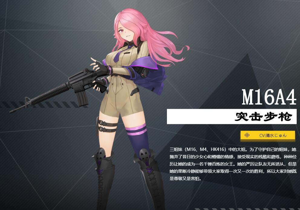 《銀翼計劃》突擊步槍M16A4角色介紹