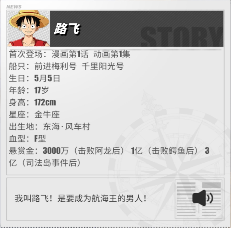 《航海王熱血航線》路飛角色介紹