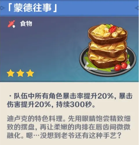 《原神》迪盧克隱藏料理介紹