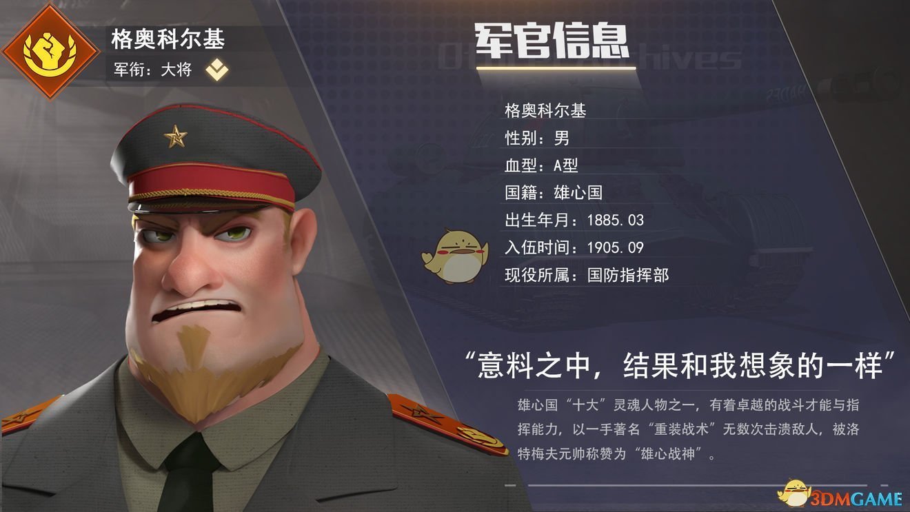 《戰(zhàn)爭公約：王牌使命》格奧科爾基介紹