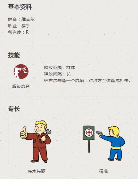 《輻射：避難所OL》R卡維吉爾圖鑒