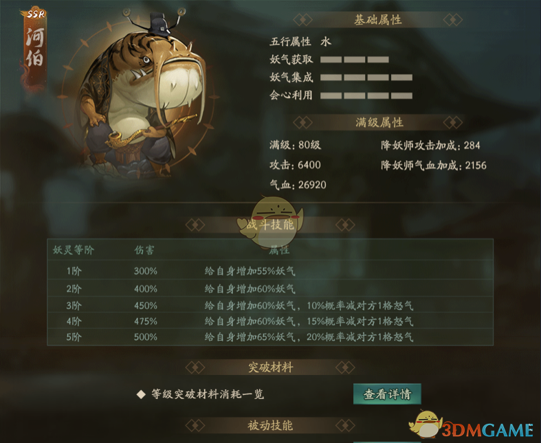 《神都夜行錄》妖靈河伯圖鑒