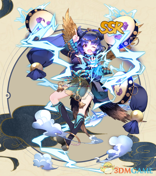 《妖神記》手游妖靈師圖鑒：雷之靈神