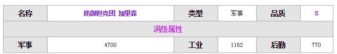 《紅警OL》手游加里森圖鑒