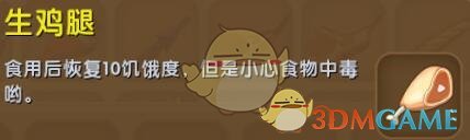 《迷你世界》生雞腿合成圖鑒