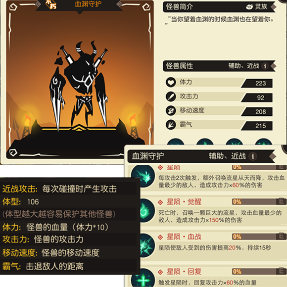 《超進(jìn)化物語》血淵怪獸圖鑒