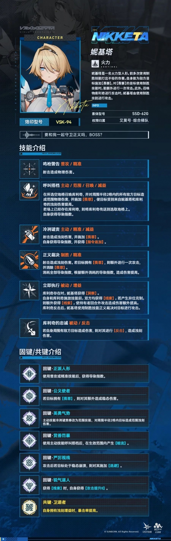 《少女前線2：追放》妮基塔技能介紹