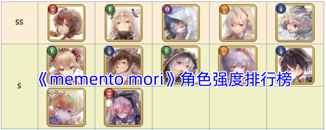 《Memento Mori》角色強(qiáng)度排行