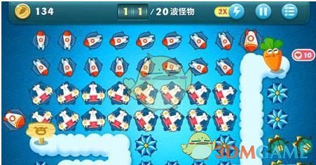 《保衛(wèi)蘿卜1》挑戰(zhàn)主題第3關(guān)金蘿卜攻略
