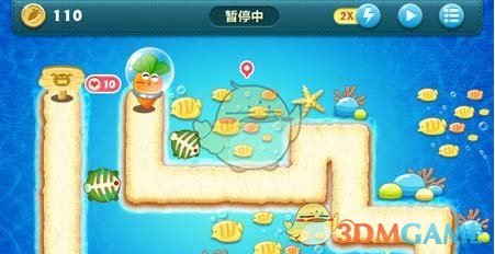 《保衛(wèi)蘿卜1》深海主題第1關(guān)金蘿卜攻略