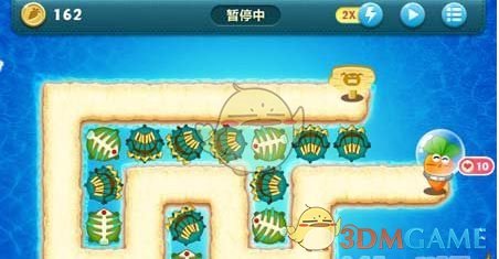 《保衛(wèi)蘿卜1》深海主題第2關(guān)金蘿卜攻略