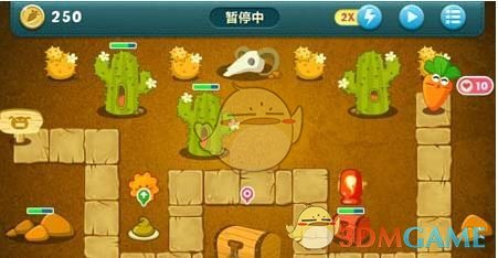 《保衛(wèi)蘿卜1》沙漠主題第1關(guān)金蘿卜攻略