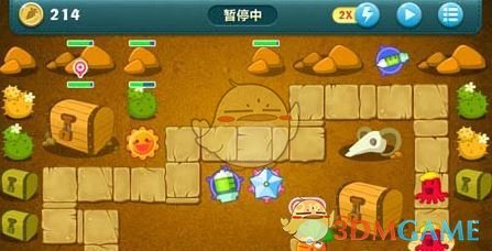 《保衛(wèi)蘿卜1》沙漠主題第2關(guān)金蘿卜攻略