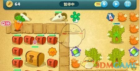 《保衛(wèi)蘿卜1》沙漠主題第3關(guān)金蘿卜攻略