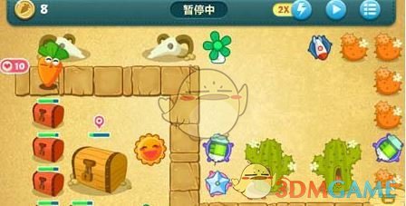 《保衛(wèi)蘿卜1》沙漠主題第3關(guān)金蘿卜攻略