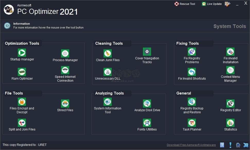 Asmw PC-Optimizer Pro v7.11 特別版