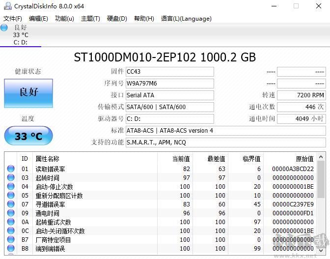 CrystalDiskInfo-硬盤檢測(cè)工具