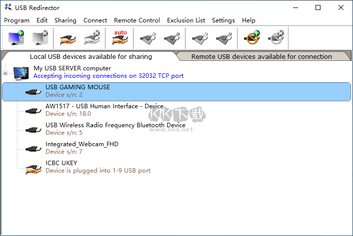 Usb Redirector加密狗共享工具 v6.1.1.2460