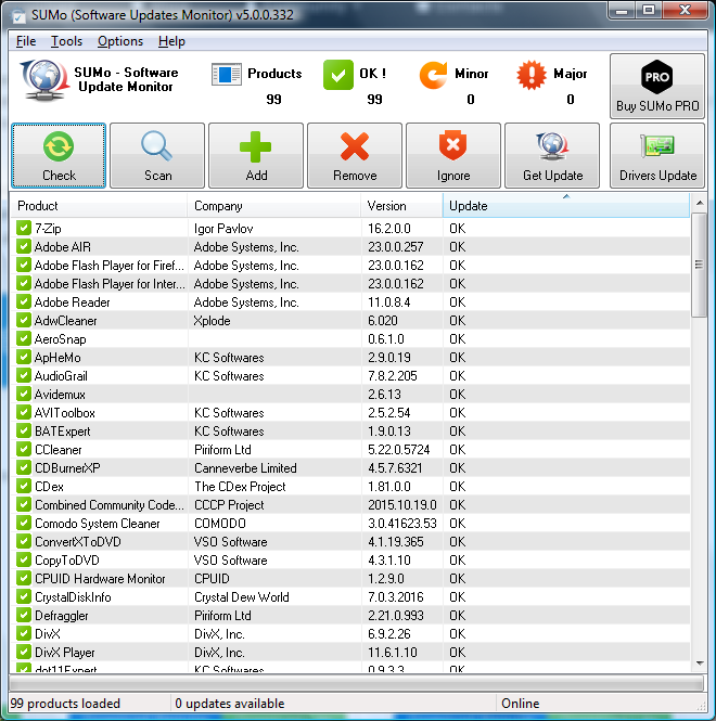 SUMo Pro軟件更新檢測(cè) v5.17.10.542