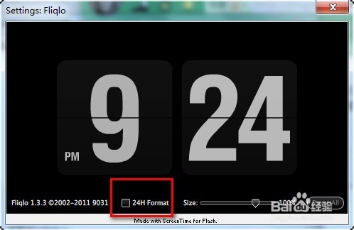 Fliqlo for Mac綠色版使用說明2