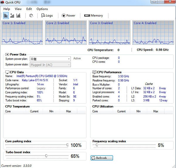 Quick CPU 5.0.0 免費綠色版