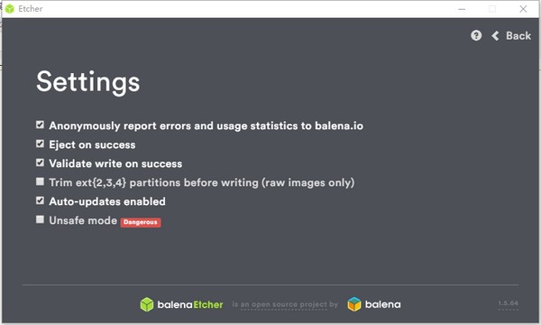 Etcher v1.5.122 免費(fèi)版（U盤鏡像制作工具）