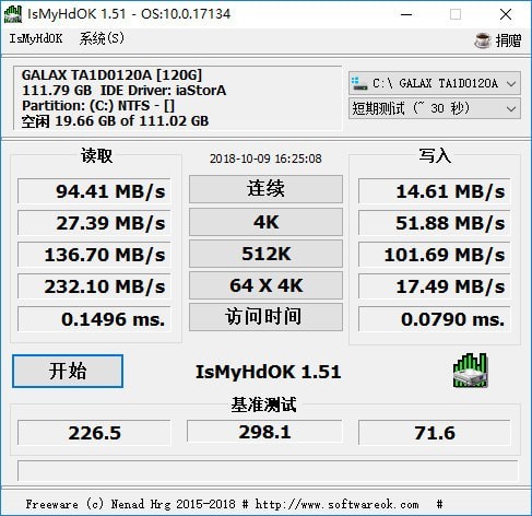 IsMyHdOK 3.44綠色漢化版硬盤測試工具