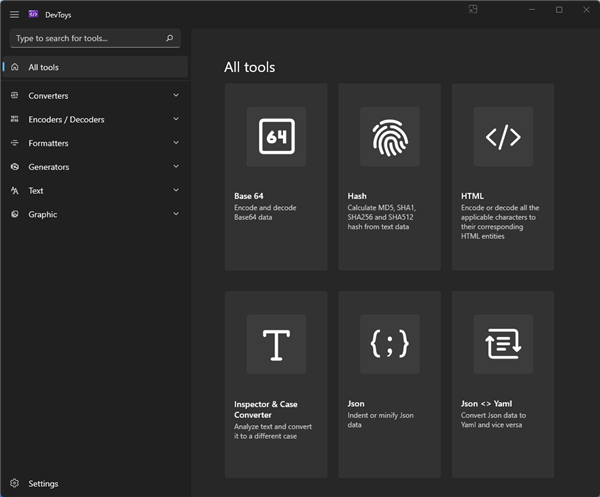 DevToys 工具 v1.0.13.0