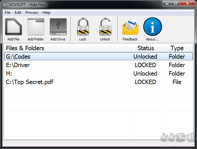 VovSoft Hide Files