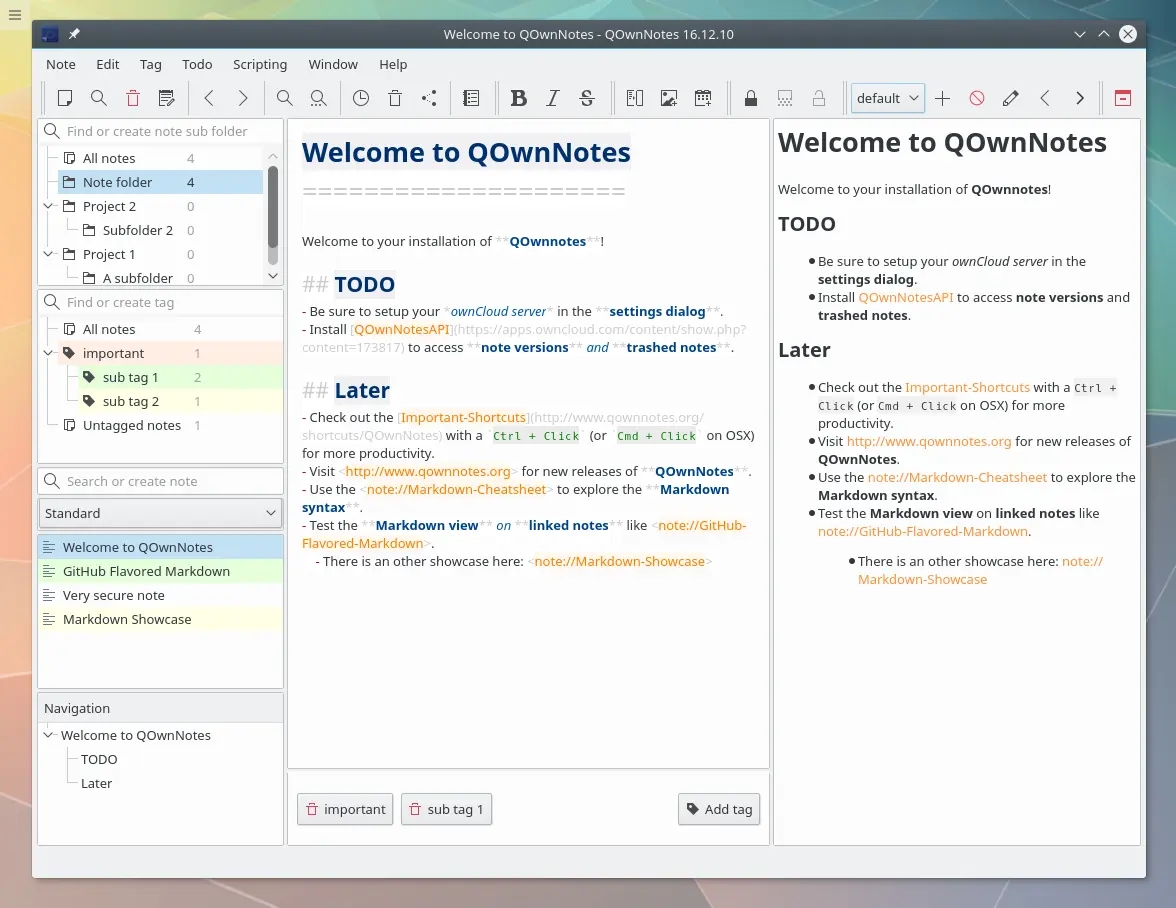 QOwnNotes 開源筆記工具 v23.9.2