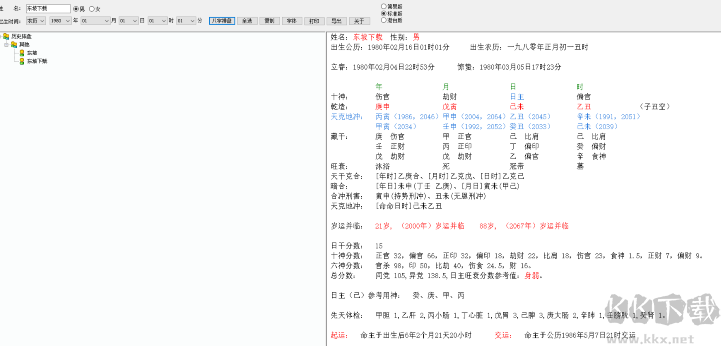 萬能八字排盤軟件 2.0 綠色免費版