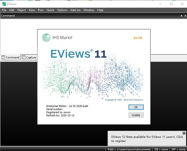 EViews 11 v11.2 中文版破解下載
