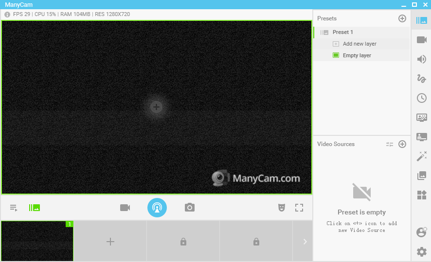 ManyCam 8.0 綠色漢化版攝像頭特效工具