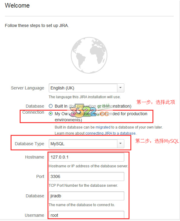 JIRA配置步驟2