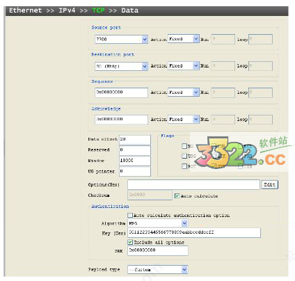 TCP頭部配置