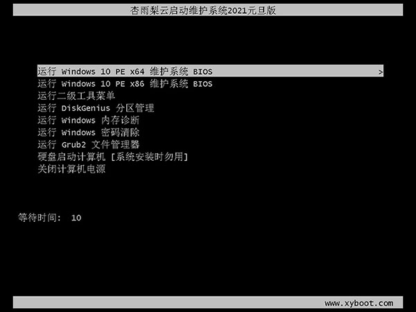 杏雨梨云U盤啟動(dòng)維護(hù)【網(wǎng)盤資源】V2021元旦版