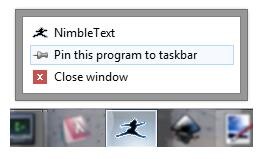 將Nimble Text固定到任務(wù)欄