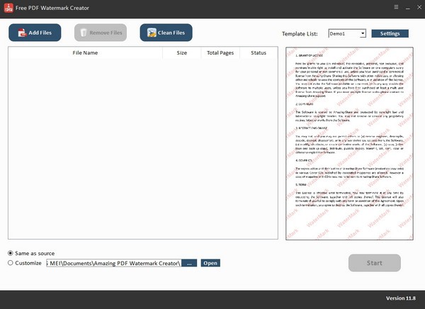 PDF Watermark Creator v11.8.0.2 綠色版免費(fèi)下載