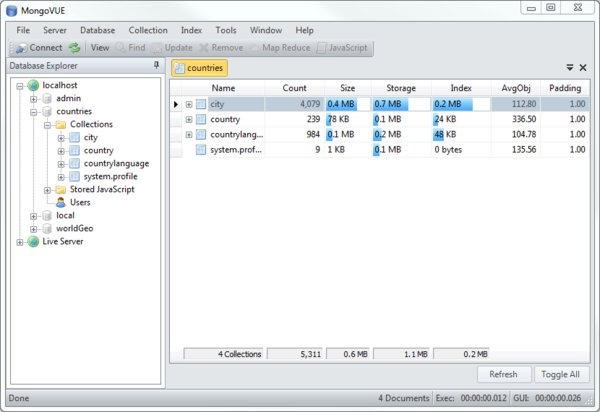 MongoVUE 1.6.9 綠色版